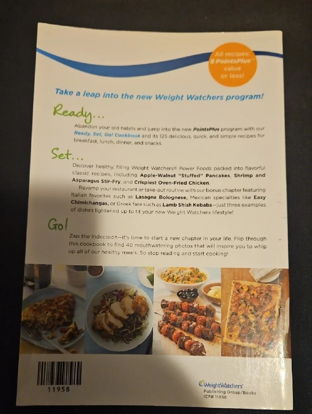 Weight Watchers Ready, Set, Go! Cookbook — White, Green & Blue Accents